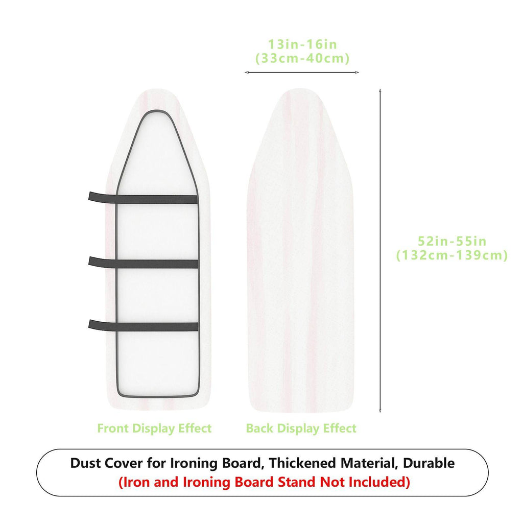 1-Piece White Pink Minimalist Striped  Ironing Board Cover, Universal Size, Without Board
