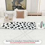1-Piece Butterfly Pattern Black And White Elegant  Ironing Board Cover, Universal Size, Without Board