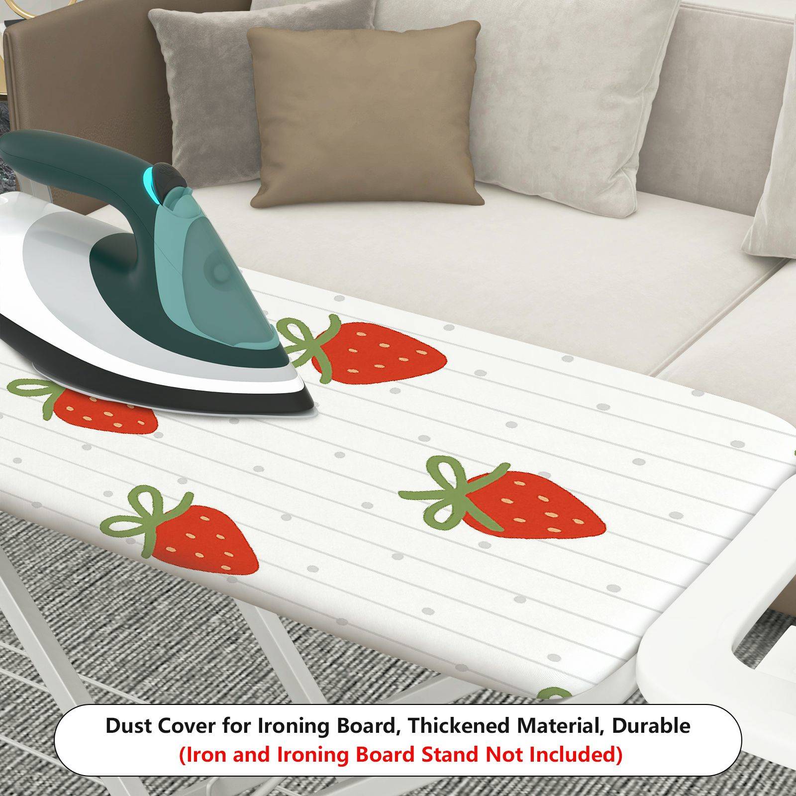 1-Piece Strawberry Pattern Cute Fresh Style  Ironing Board Cover, Universal Size, Without Board