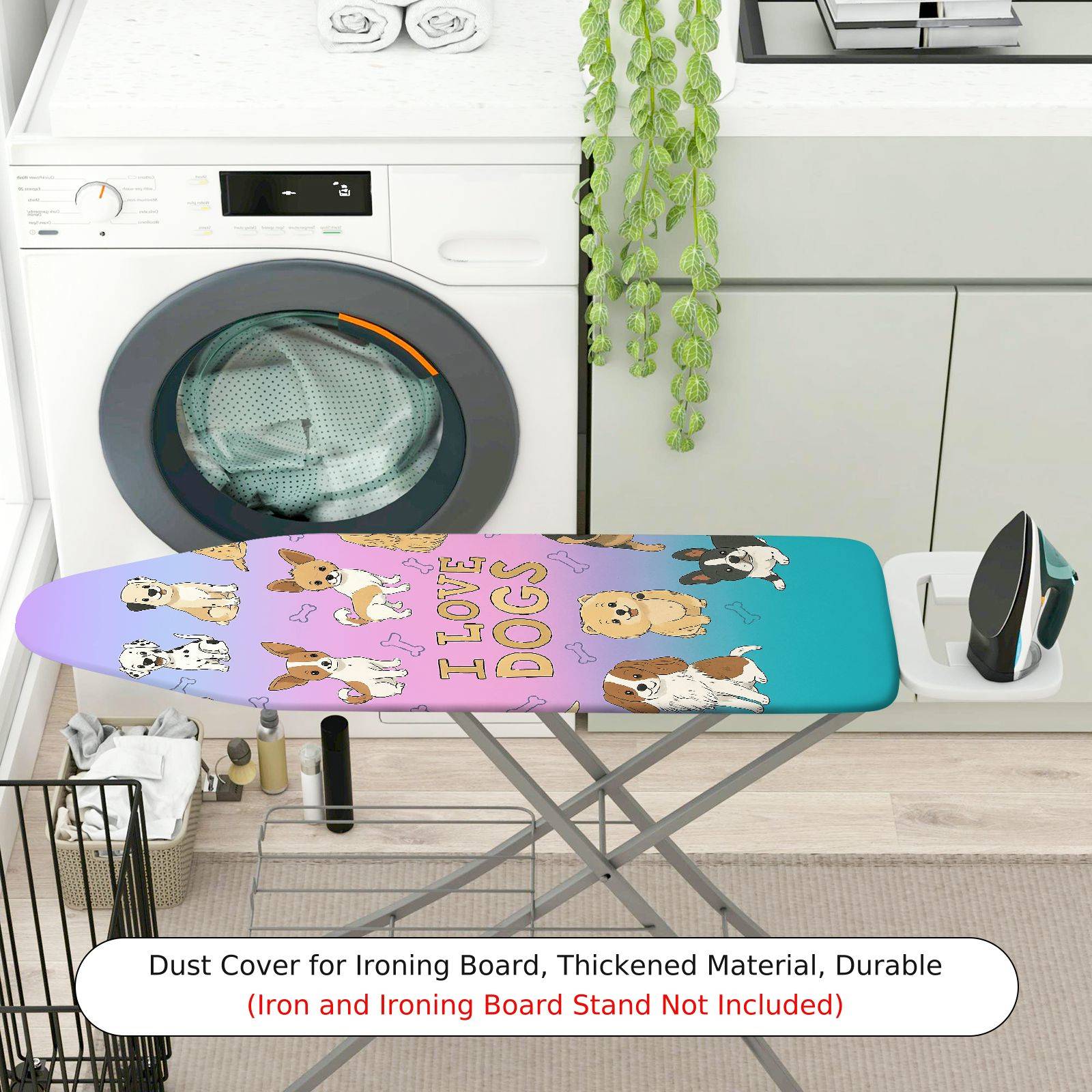 1-Piece Dog Love Cute Pet  Ironing Board Cover, Universal Size, Without Board