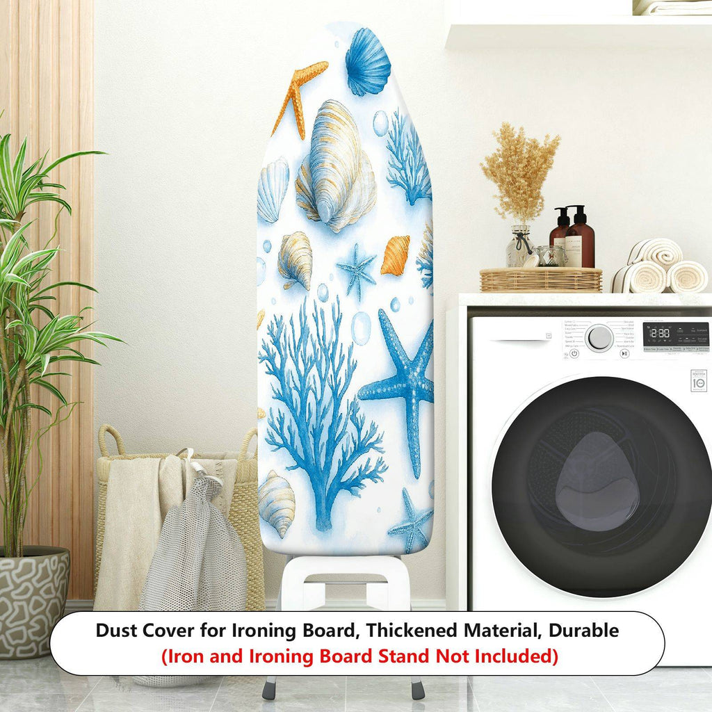 1-Piece seashell coral starfish  Ironing Board Cover, Universal Size, Without Board