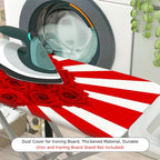 1-Piece Red Rose Striped Floral  Ironing Board Cover, Universal Size, Without Board