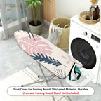 1-Piece Tropical Leaves Pink Green Artistic  Ironing Board Cover, Universal Size, Without Board