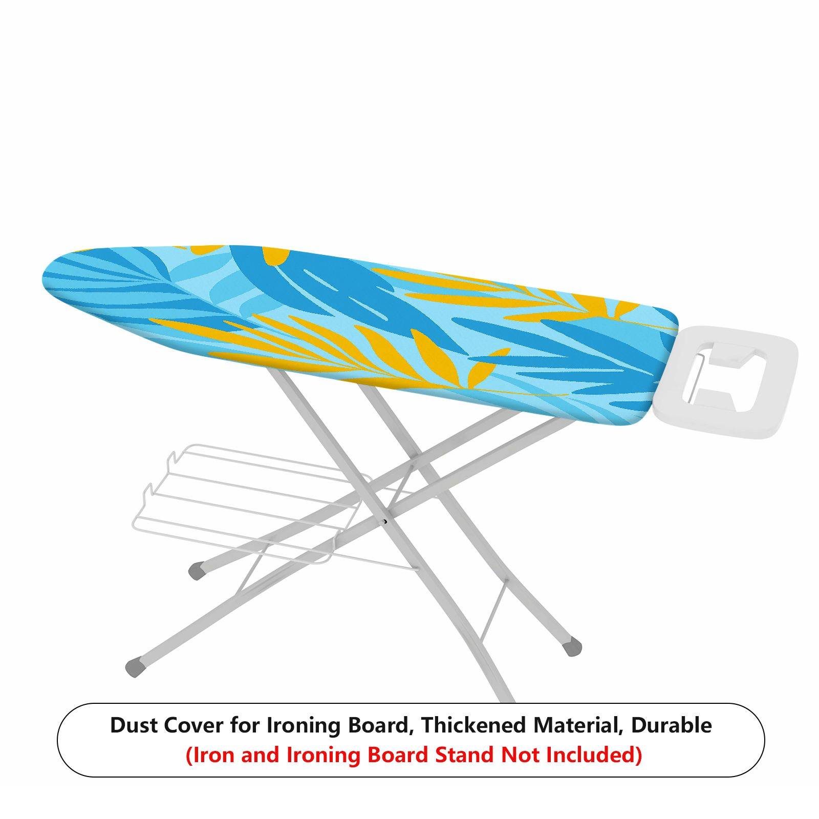 1-Piece Tropical Leaves Blue  Ironing Board Cover, Universal Size, Without Board
