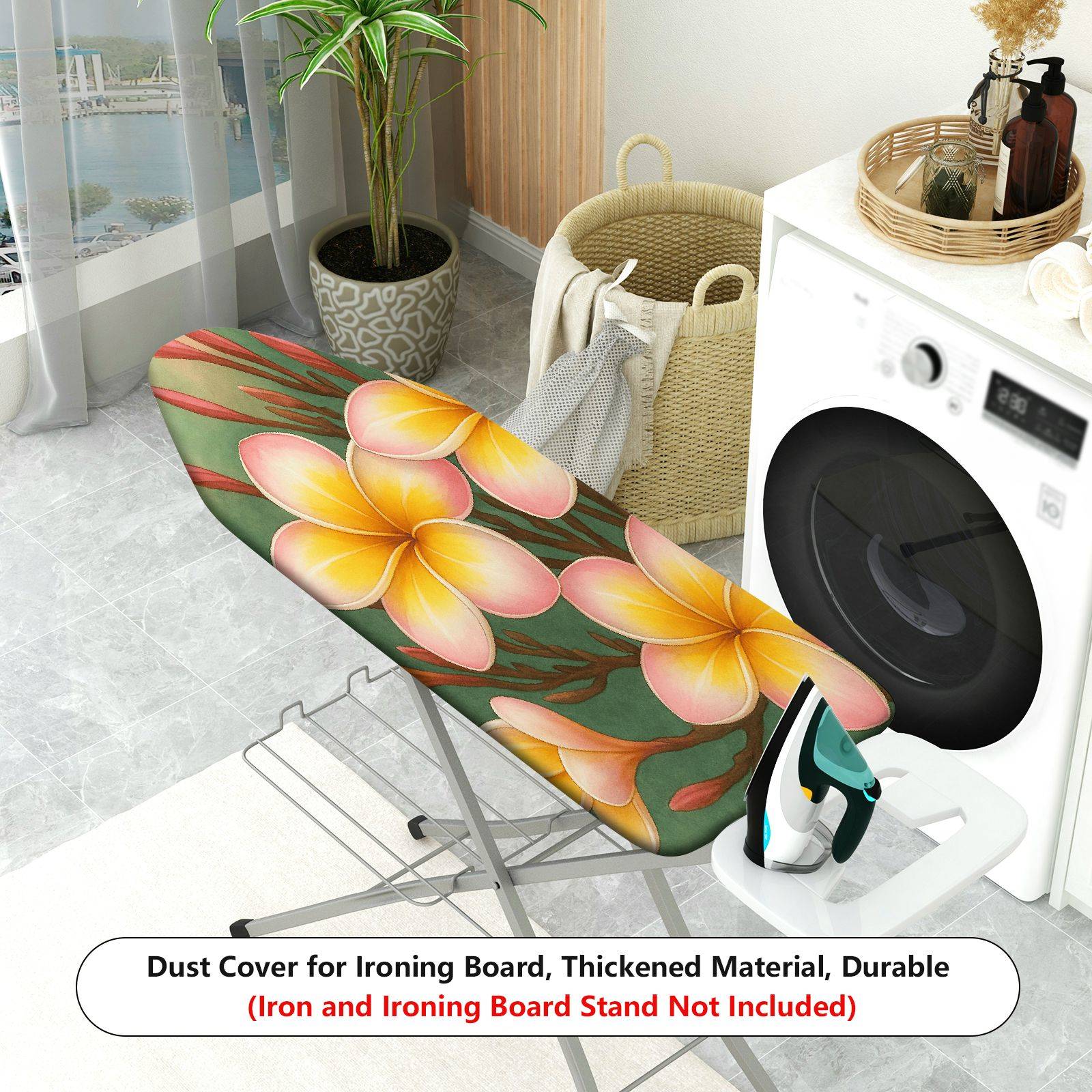 1-Piece Floral Tropical Exotic  Ironing Board Cover, Universal Size, Without Board