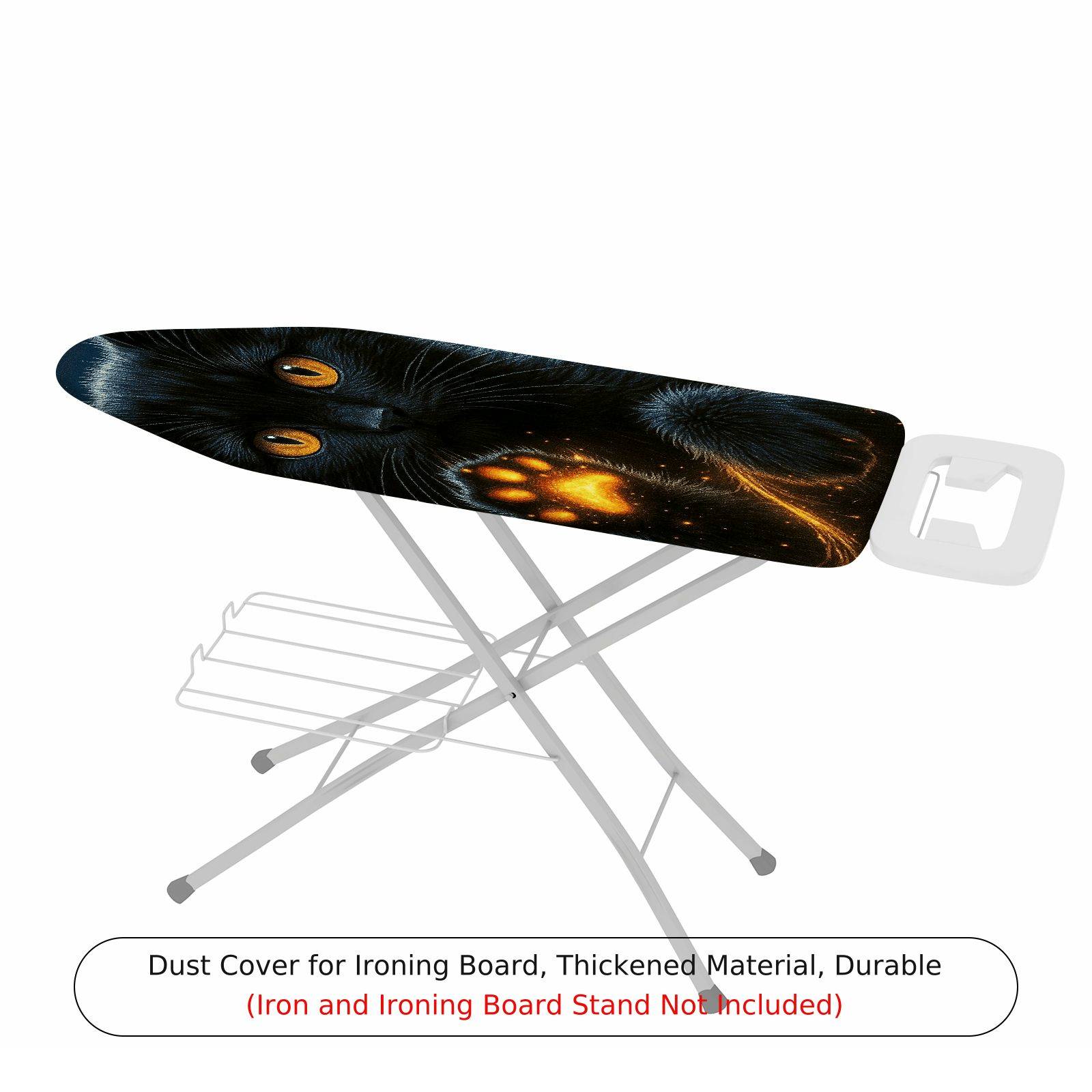 1-Piece Halloween Black Cat Glowing Eyes  Ironing Board Cover, Universal Size, Without Board