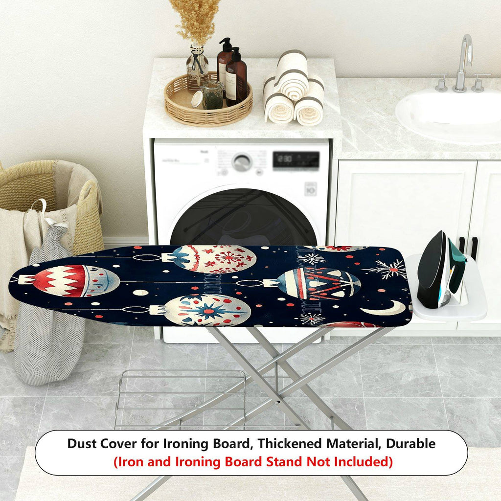 1-Piece Christmas Ornament Ball Snowflake  Ironing Board Cover, Universal Size, Without Board