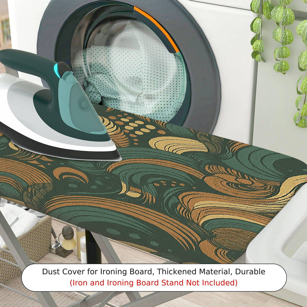 1-Piece Retro Wave Pattern Elegant  Ironing Board Cover, Universal Size, Without Board