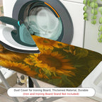 1-Piece Highland Cattle Sunflowers Rural  Ironing Board Cover, Universal Size, Without Board