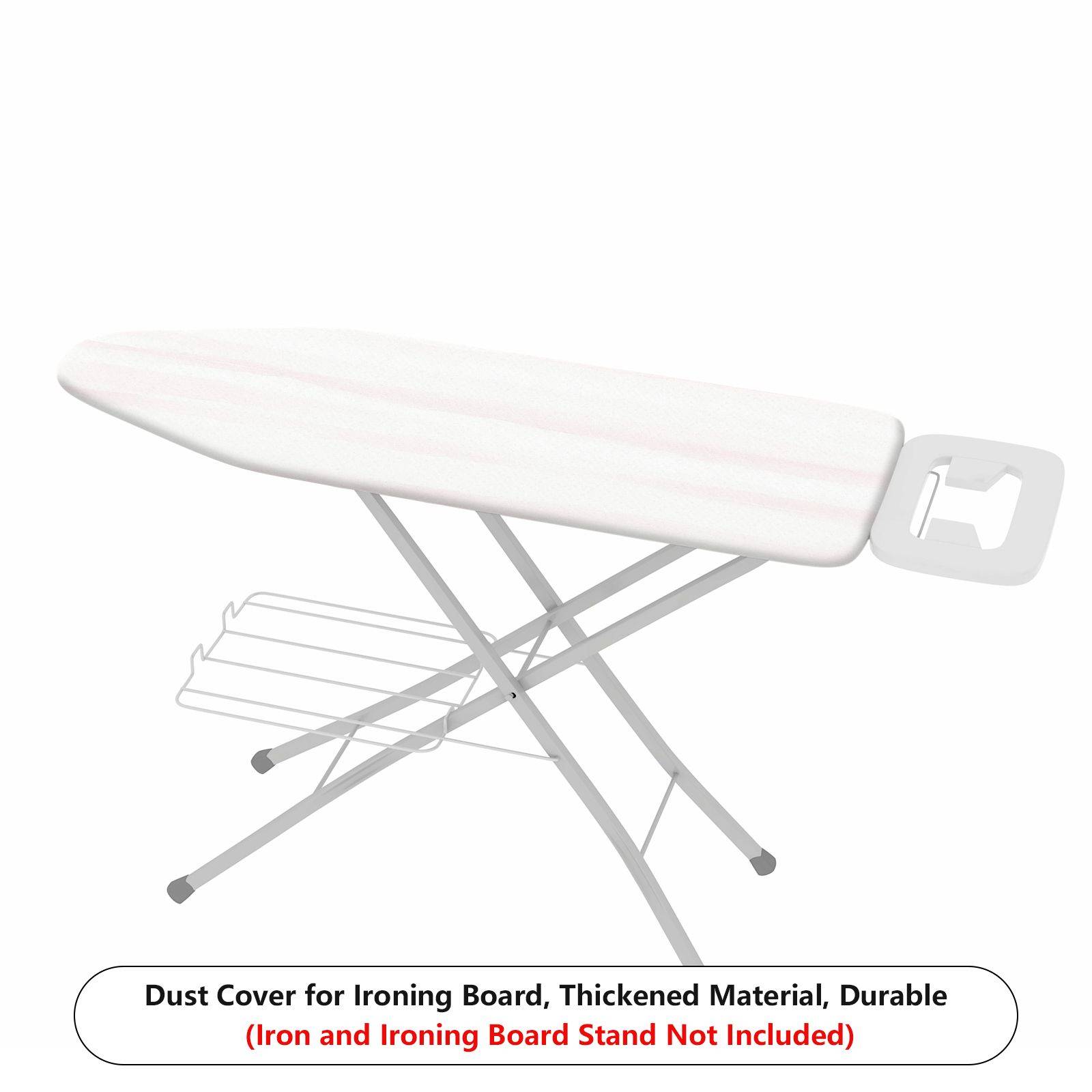 1-Piece White Pink Minimalist Striped  Ironing Board Cover, Universal Size, Without Board