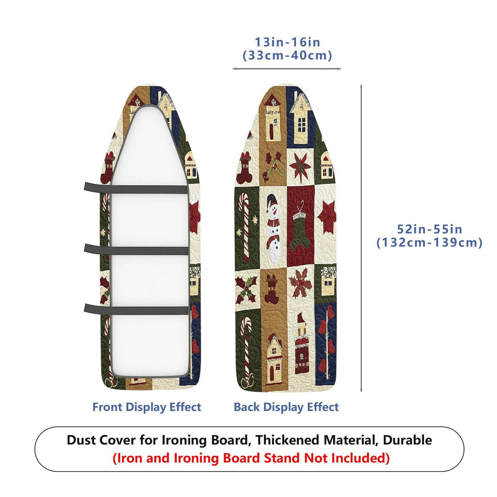 1-Piece Christmas Snowman Candy  Ironing Board Cover, Universal Size, Without Board