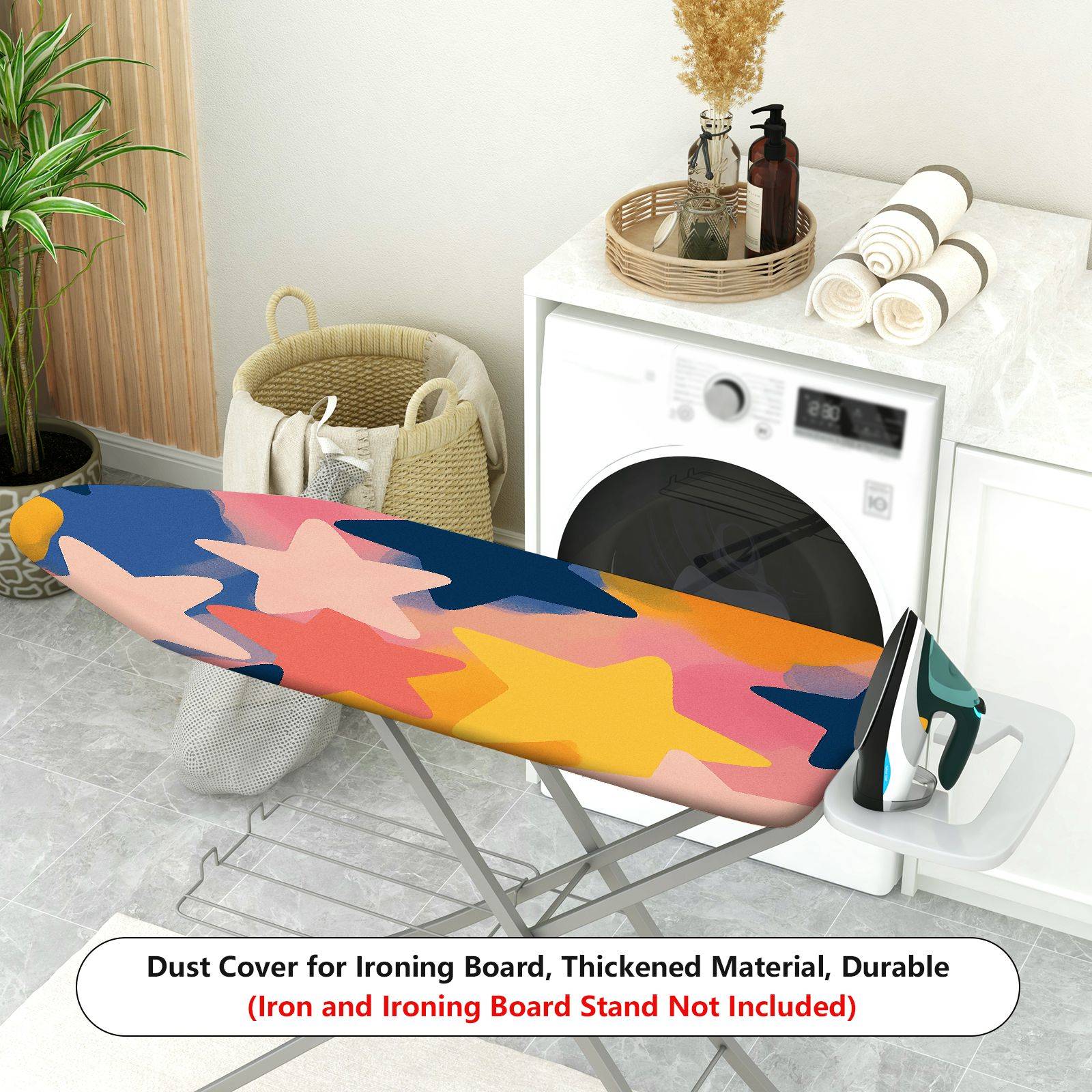 1-Piece Star Pattern Rainbow Colorful Modern  Ironing Board Cover, Universal Size, Without Board
