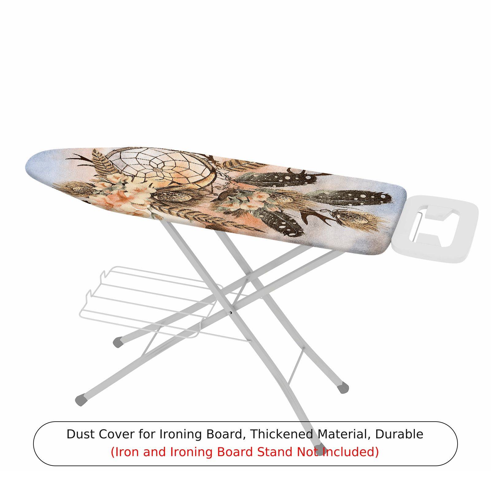 1-Piece Dreamcatcher Floral Feather  Ironing Board Cover, Universal Size, Without Board