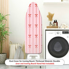 1-Piece Pink Bow Striped Pattern  Ironing Board Cover, Universal Size, Without Board
