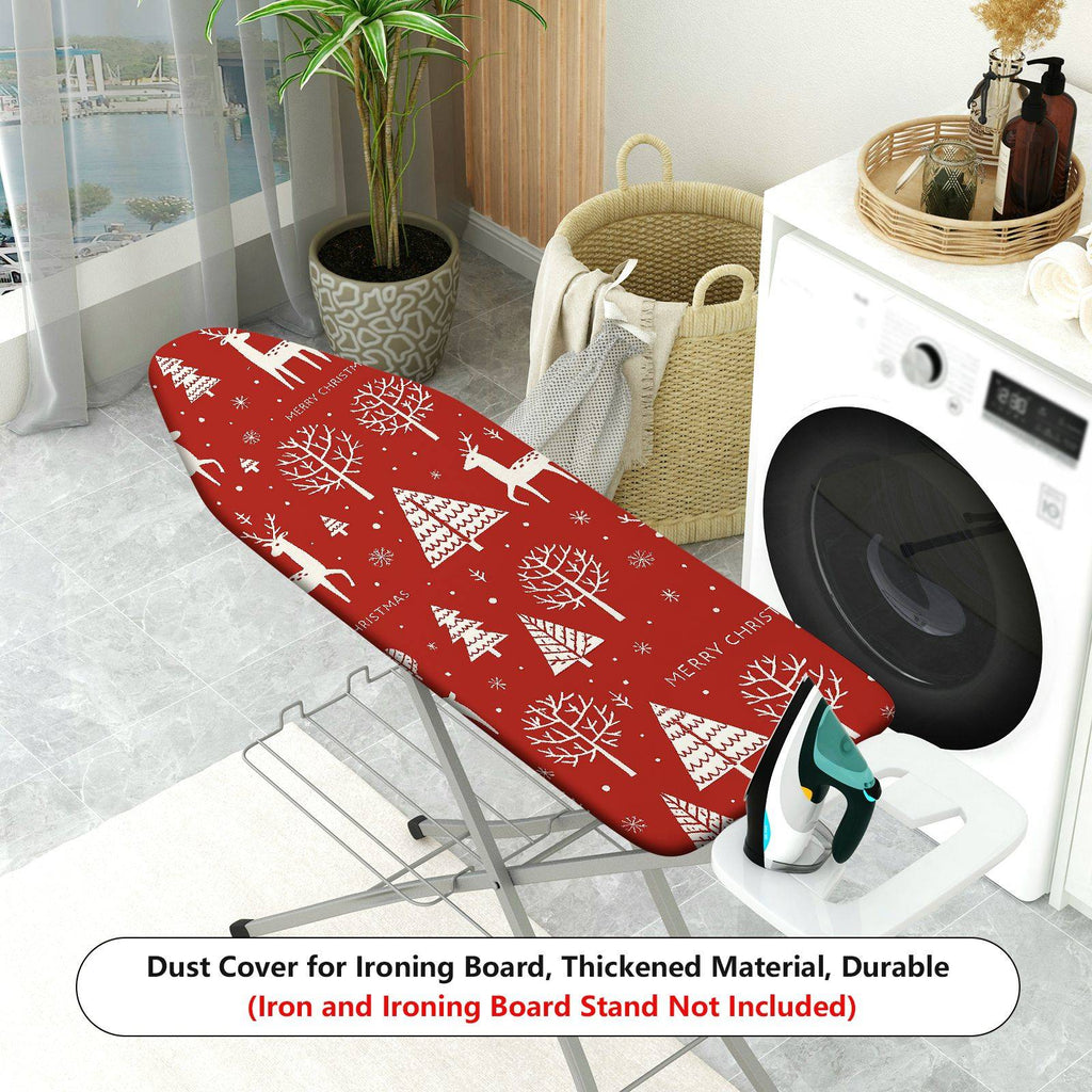 1-Piece Christmas Deer Tree  Ironing Board Cover, Universal Size, Without Board