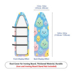 1-Piece Colorful Clouds Stars Smiley Face  Ironing Board Cover, Universal Size, Without Board