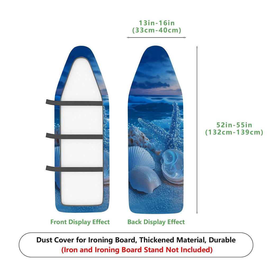 1-Piece Ocean Shell Starfish  Ironing Board Cover, Universal Size, Without Board