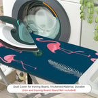 1-Piece Flamingo Tropical Leaves  Ironing Board Cover, Universal Size, Without Board