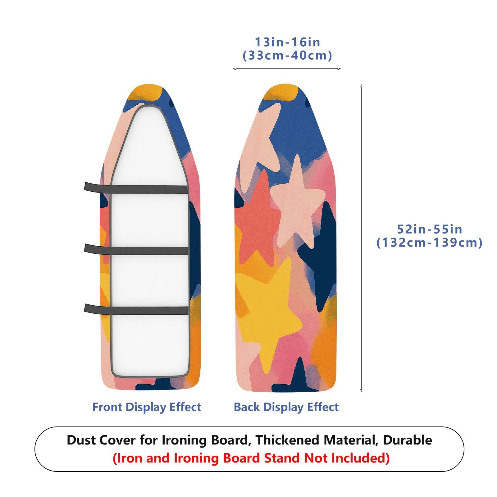 1-Piece Star Pattern Rainbow Colorful Modern  Ironing Board Cover, Universal Size, Without Board