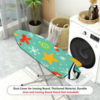1-Piece Christmas Snowflake Candy Cane  Ironing Board Cover, Universal Size, Without Board