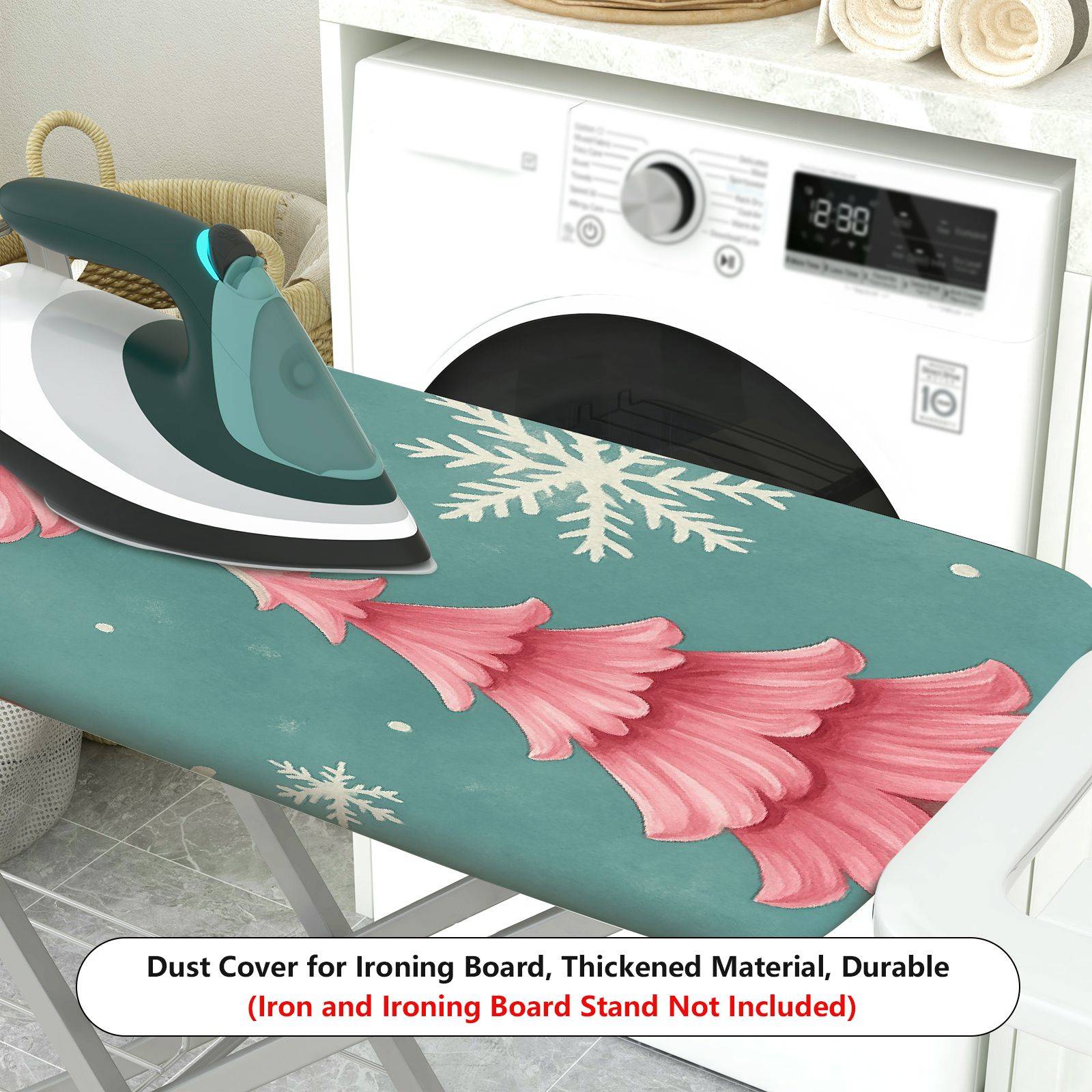 1-Piece Christmas Tree Snowflake Winter  Ironing Board Cover, Universal Size, Without Board