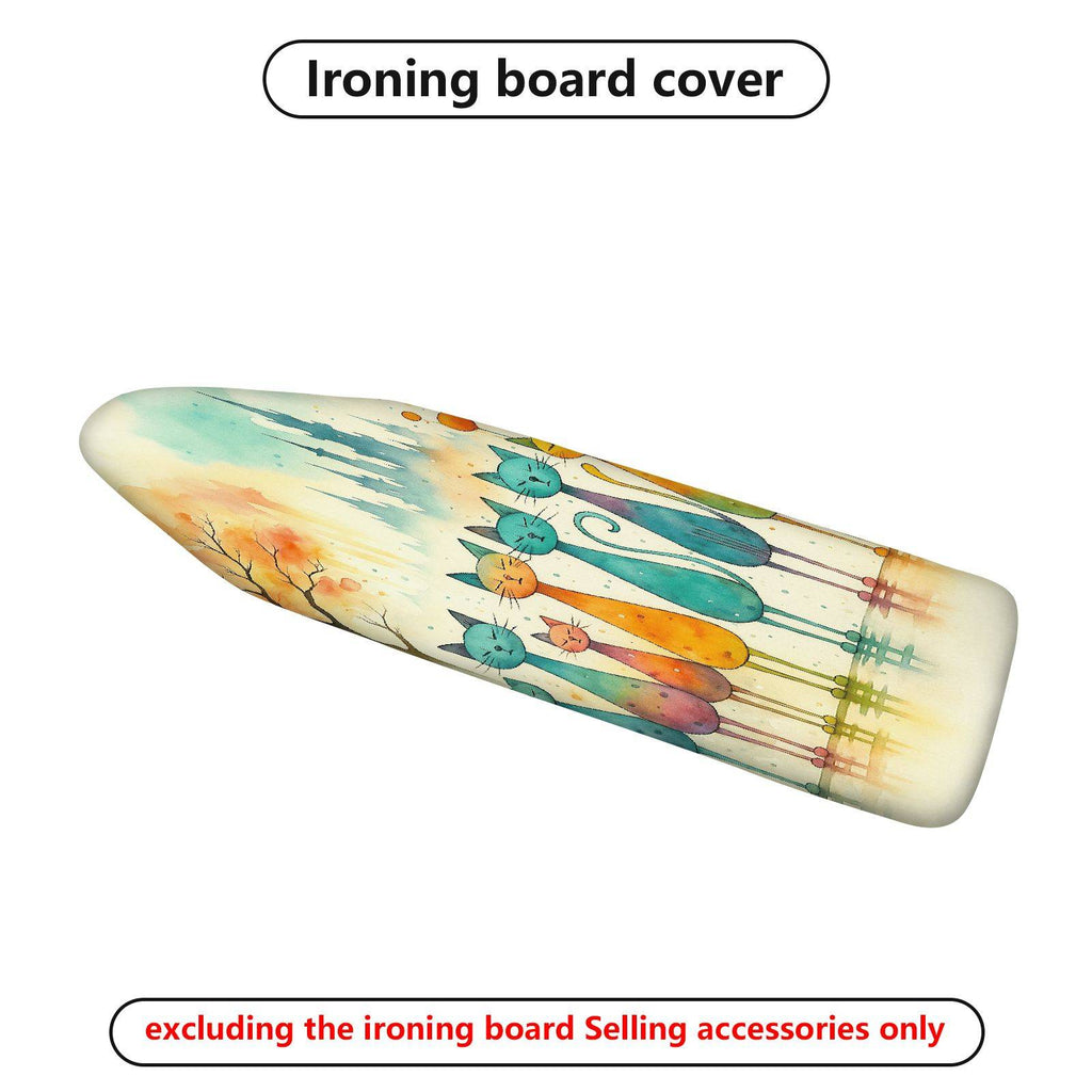 1-Piece Colorful Cat Abstract  Ironing Board Cover, Universal Size, Without Board