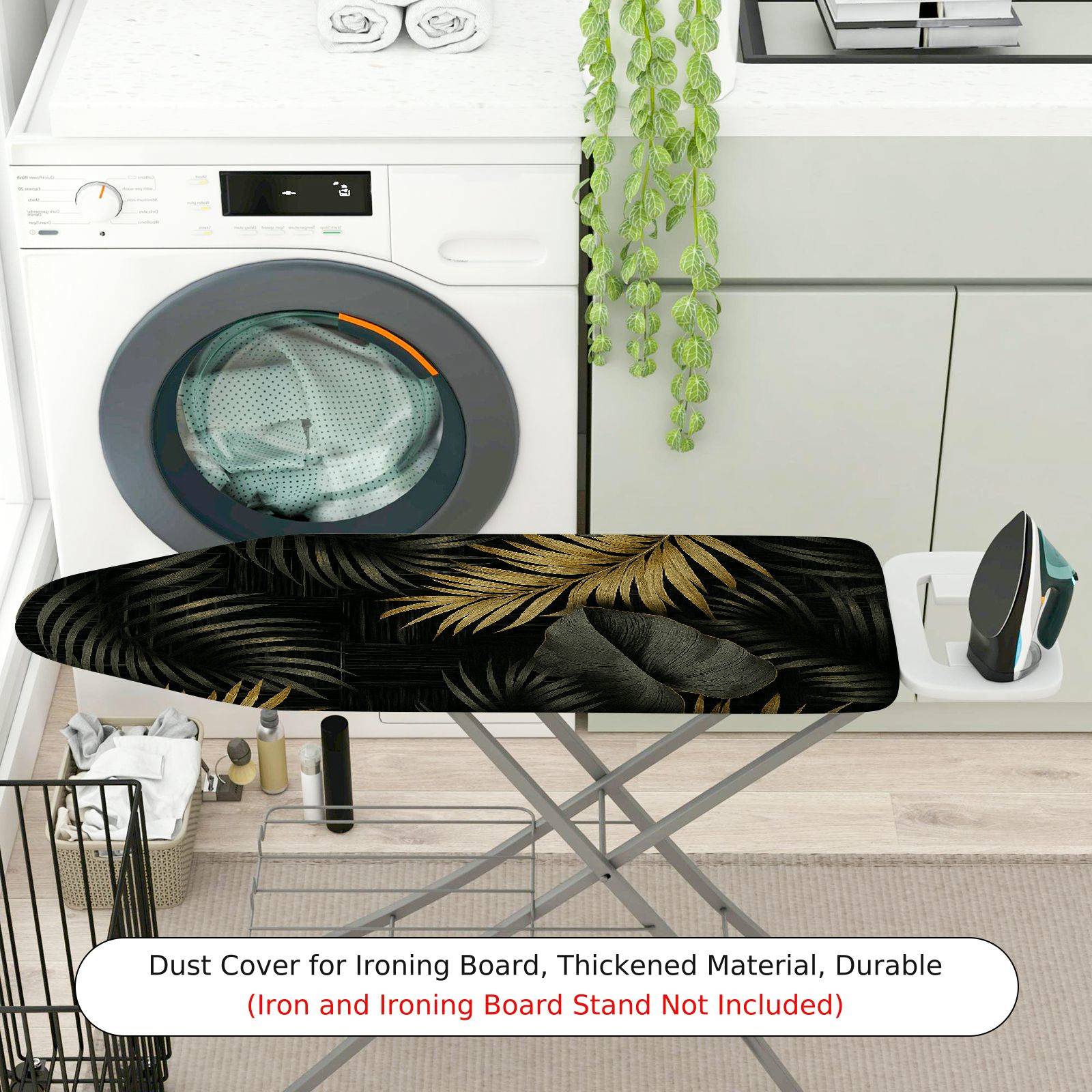 1-Piece Tropical Leaves Print Nature  Ironing Board Cover, Universal Size, Without Board