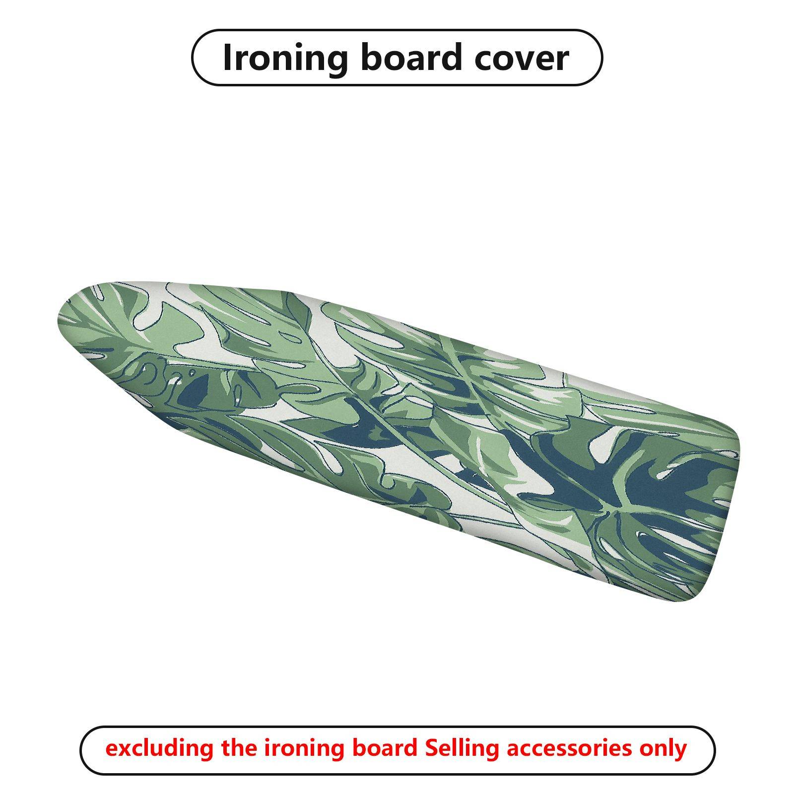 1-Piece Tropical Leaf Pattern Green  Ironing Board Cover, Universal Size, Without Board