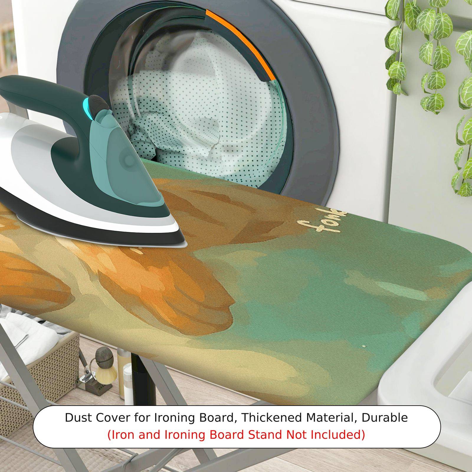 1-Piece Orange Cat  Ironing Board Cover, Universal Size, Without Board