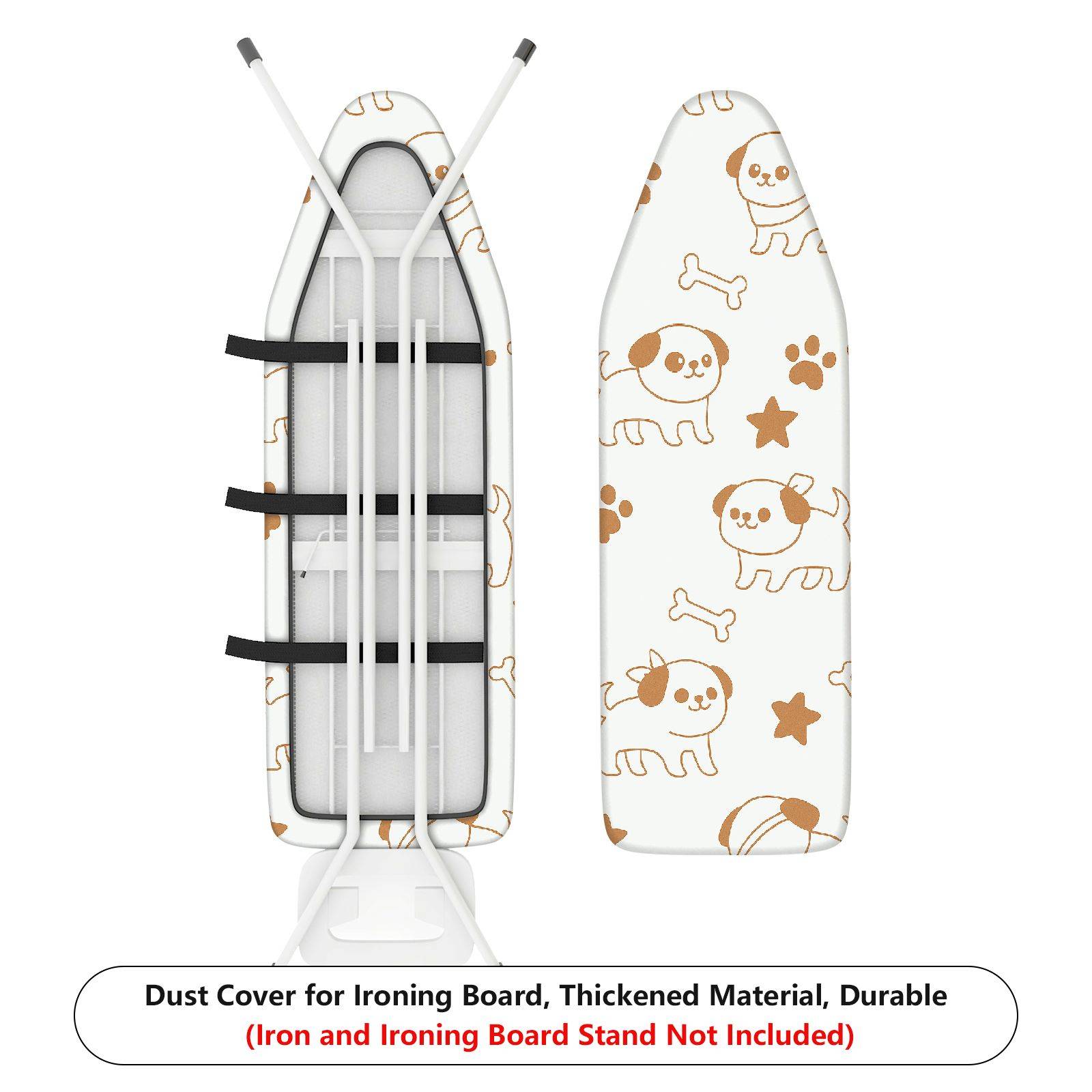 1-Piece Cute Dog Paws Bones  Ironing Board Cover, Universal Size, Without Board