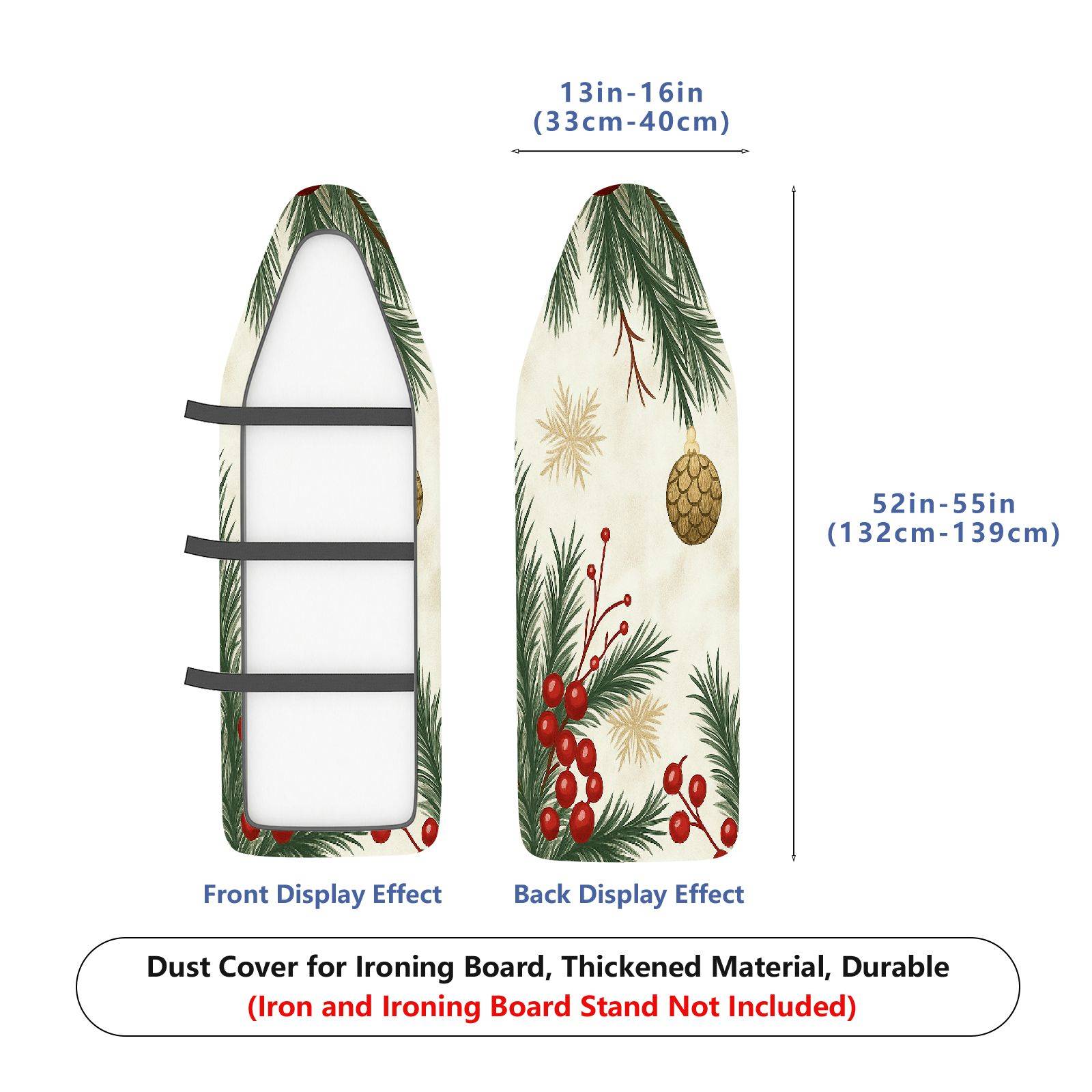 1-Piece Christmas Holiday Festive  Ironing Board Cover, Universal Size, Without Board