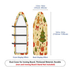 1-Piece Christmas Gingerbread Tree  Ironing Board Cover, Universal Size, Without Board