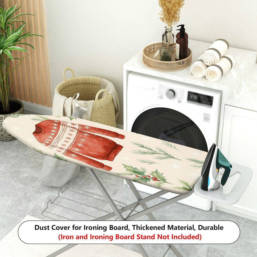 1-Piece Christmas Sweater Holly Decorative  Ironing Board Cover, Universal Size, Without Board