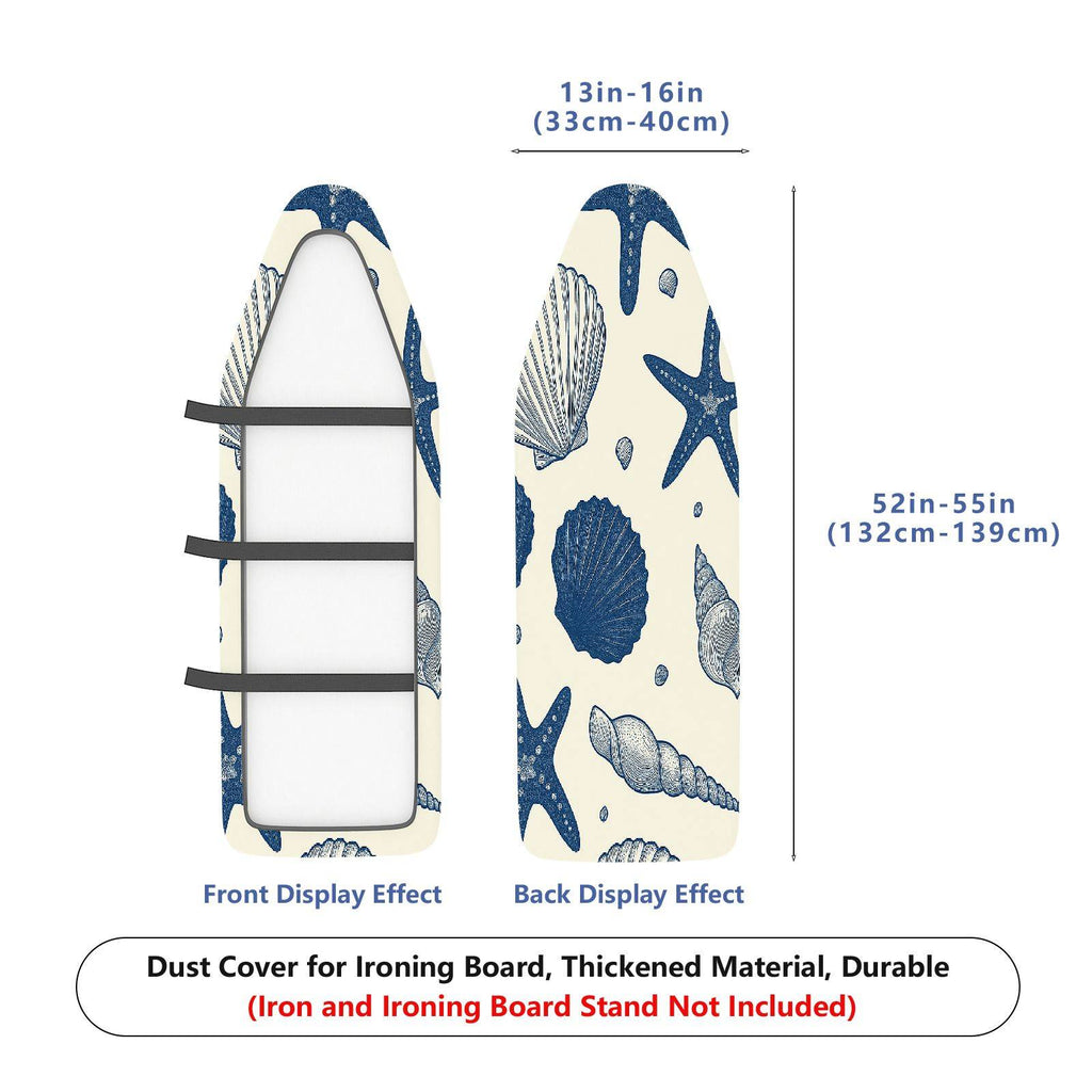 1-Piece Seashell Starfish Ocean  Ironing Board Cover, Universal Size, Without Board
