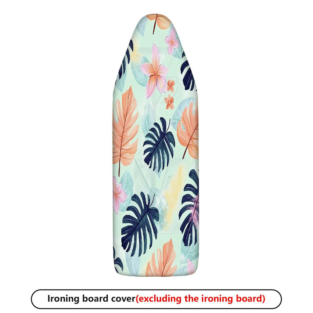 1-Piece Tropical Floral Leaves Pattern Pastel Colors  Ironing Board Cover, Universal Size, Without Board