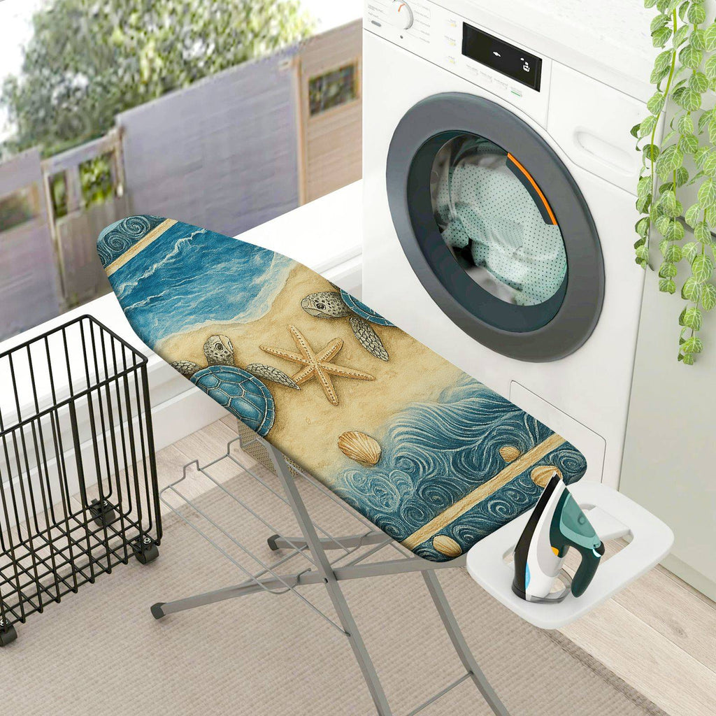 1-Piece Sea Turtle Starfish Ocean  Ironing Board Cover, Universal Size, Without Board