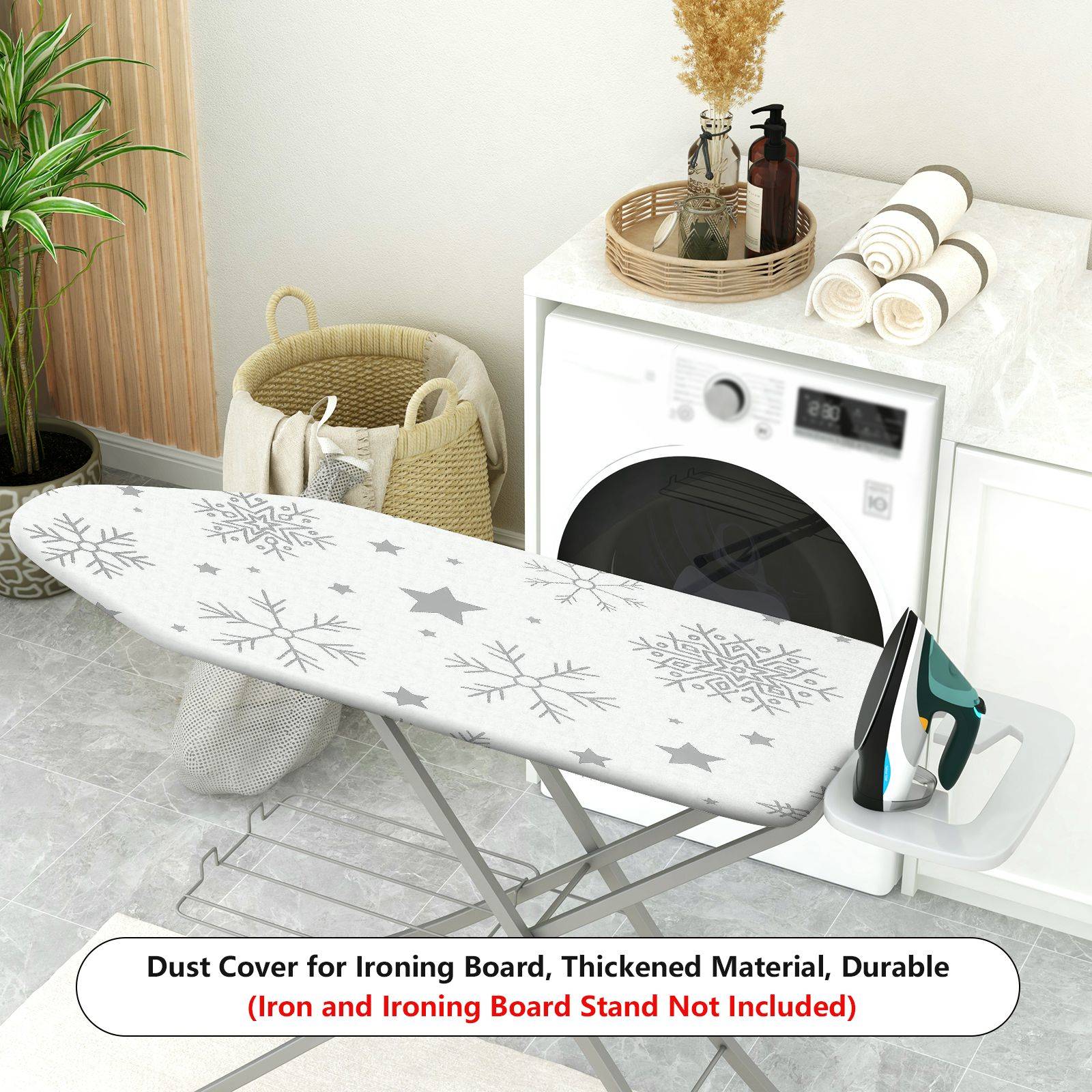 1-Piece Snowflake Star Pattern Winter  Ironing Board Cover, Universal Size, Without Board