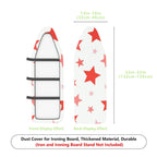 1-Piece Star Red Pattern White Background  Ironing Board Cover, Universal Size, Without Board