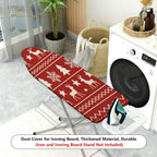 1-Piece Christmas Reindeer Snowflake  Ironing Board Cover, Universal Size, Without Board