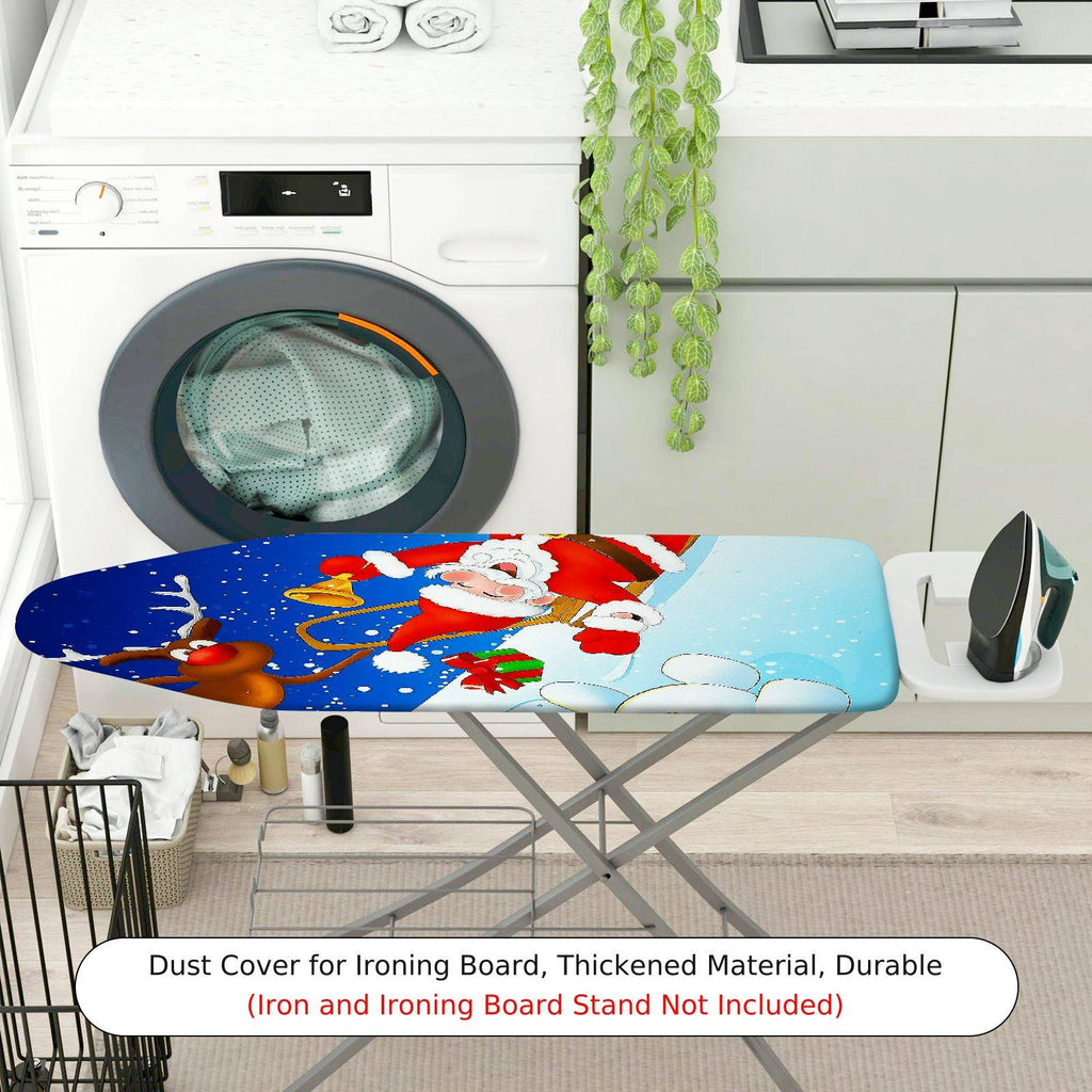 1-Piece Christmas Santa Reindeer Snow  Ironing Board Cover, Universal Size, Without Board