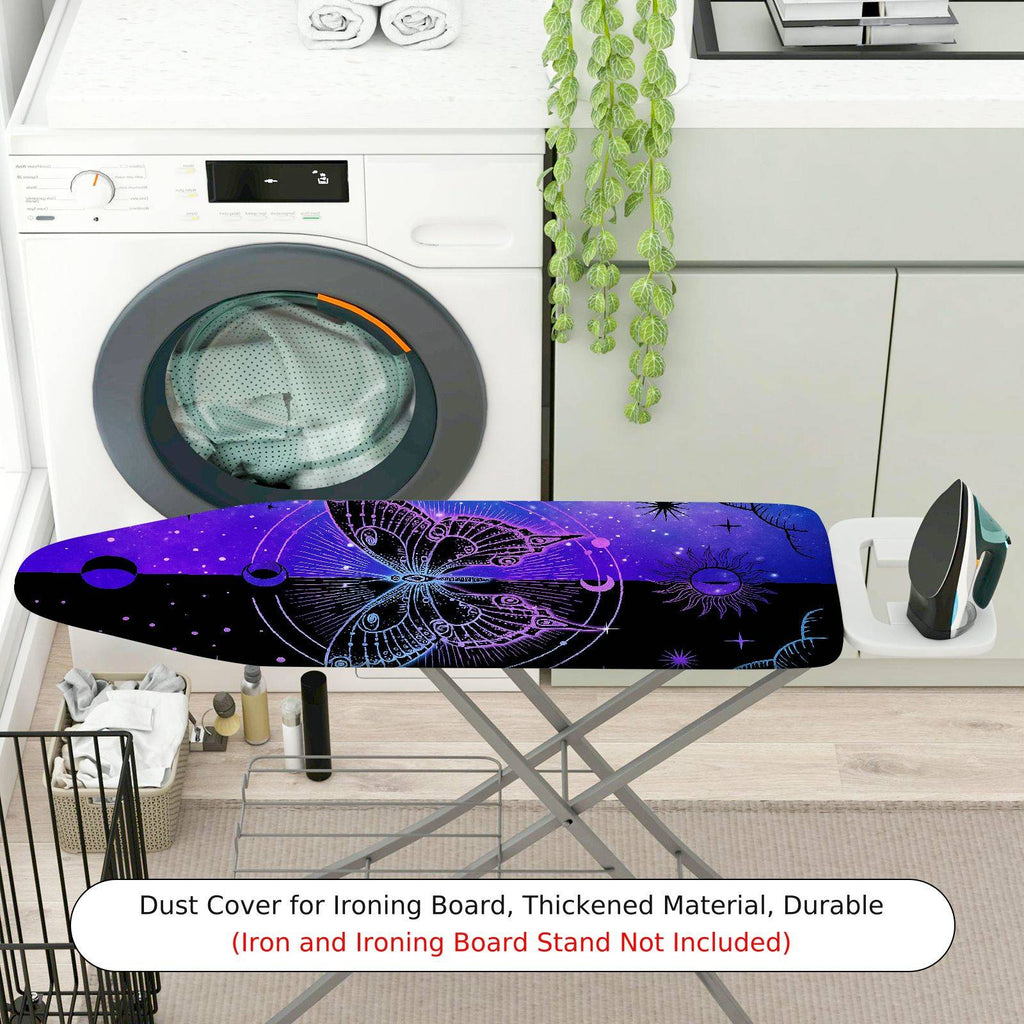 1-Piece Butterfly Galaxy Stars  Ironing Board Cover, Universal Size, Without Board