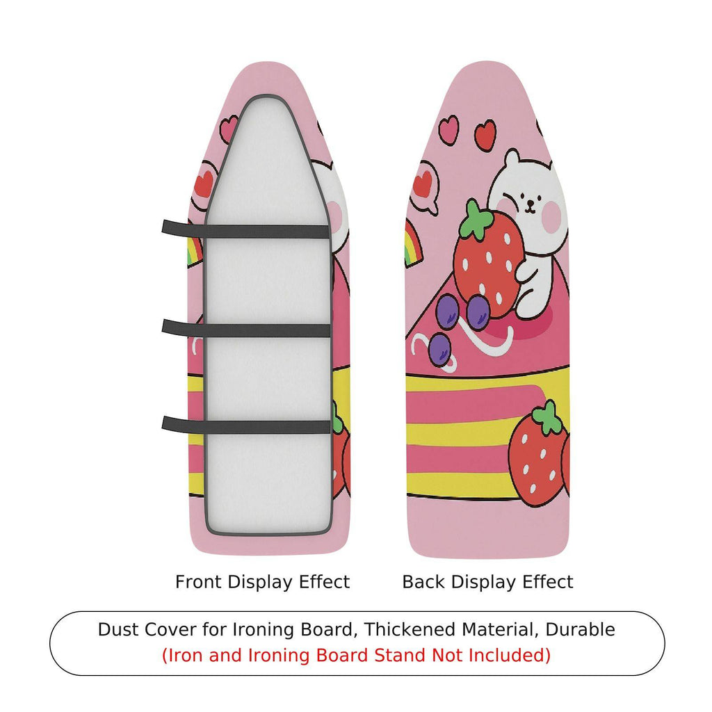 1-Piece Strawberry Rainbow Bear  Ironing Board Cover, Universal Size, Without Board