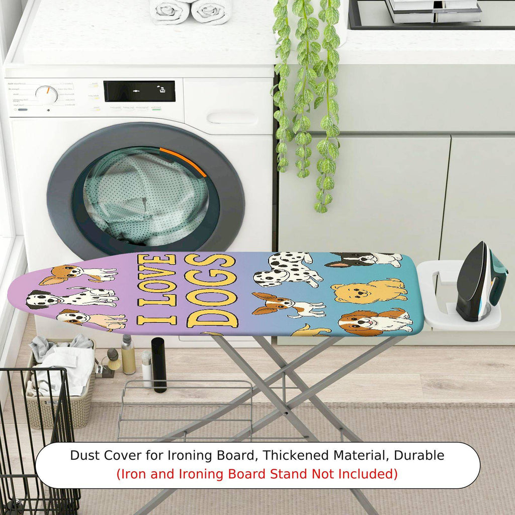 1-Piece Dog Love Pattern  Ironing Board Cover, Universal Size, Without Board