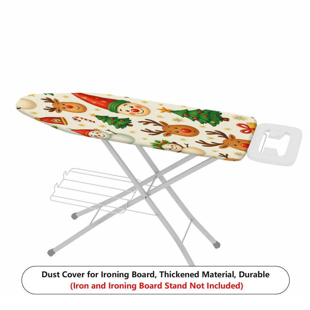 1-Piece Christmas Snowman Reindeer  Ironing Board Cover, Universal Size, Without Board