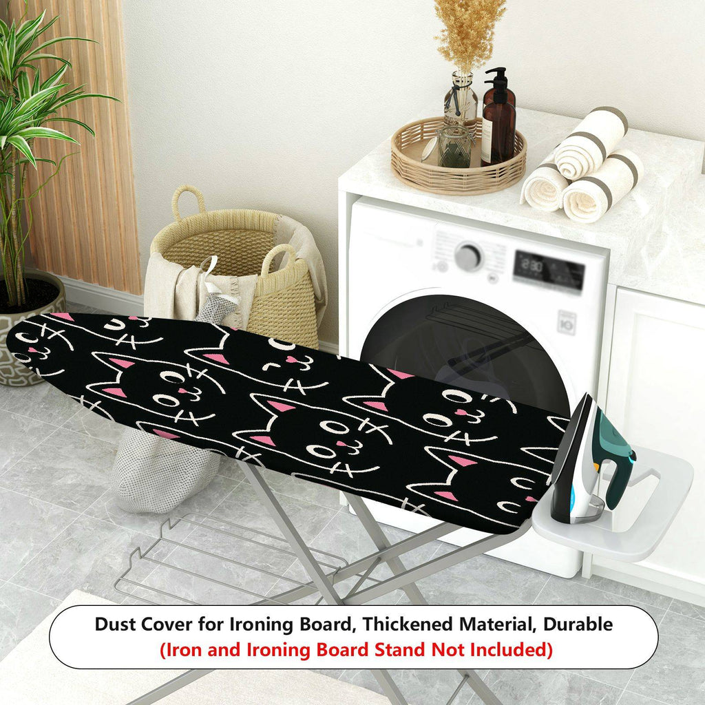 1-Piece Cute Cat Black Theme  Ironing Board Cover, Universal Size, Without Board