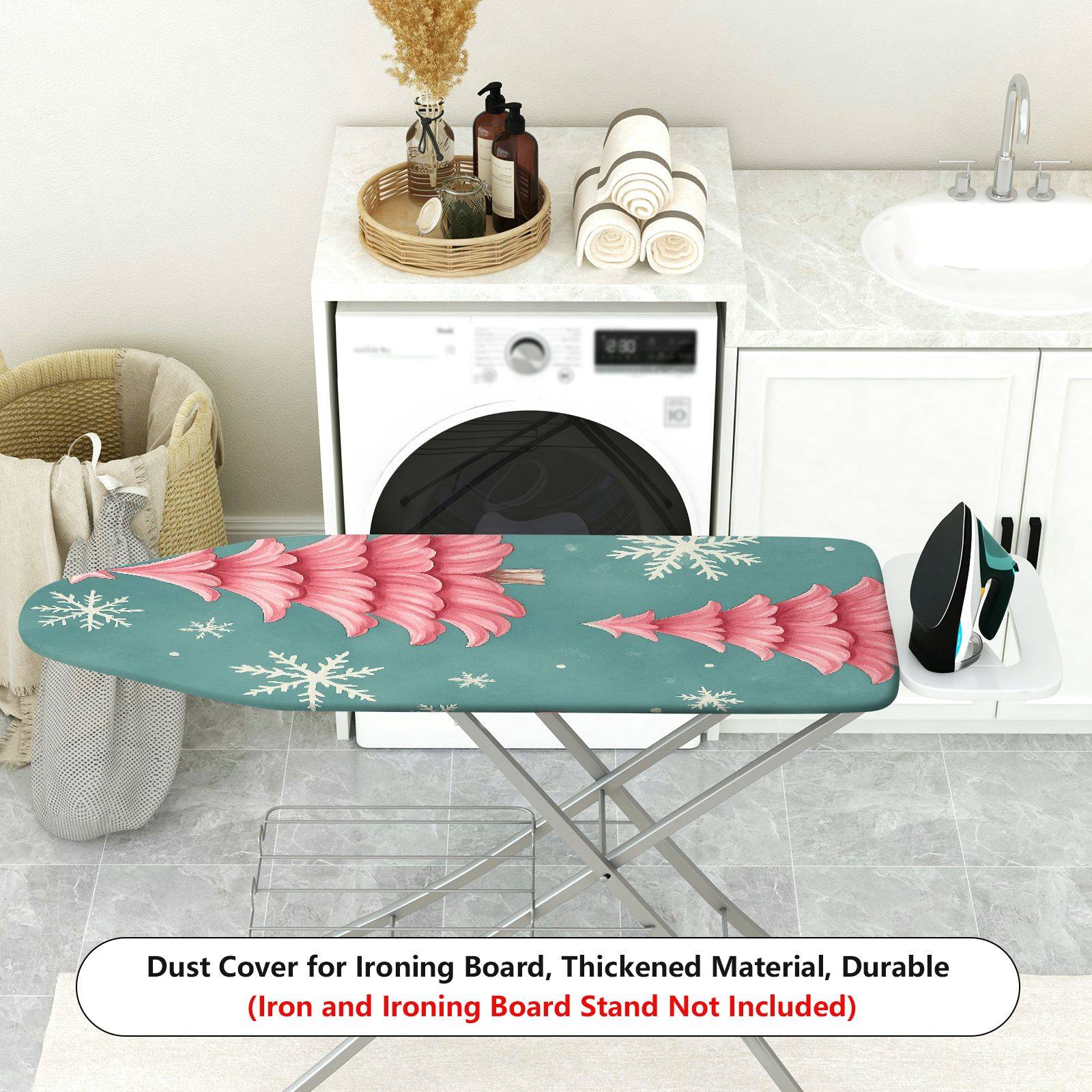 1-Piece Christmas Tree Snowflake Winter  Ironing Board Cover, Universal Size, Without Board