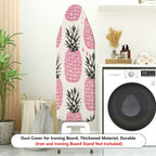 1-Piece Pink Pineapple Tropical Fruit Pattern  Ironing Board Cover, Universal Size, Without Board