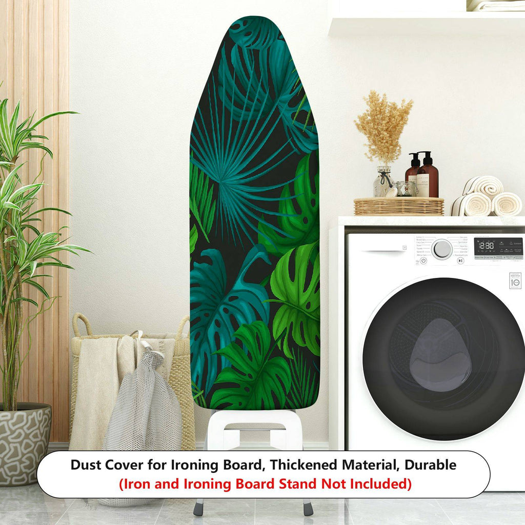 1-Piece Tropical Leaf Green Nature  Ironing Board Cover, Universal Size, Without Board