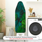 1-Piece Tropical Leaf Green Nature  Ironing Board Cover, Universal Size, Without Board