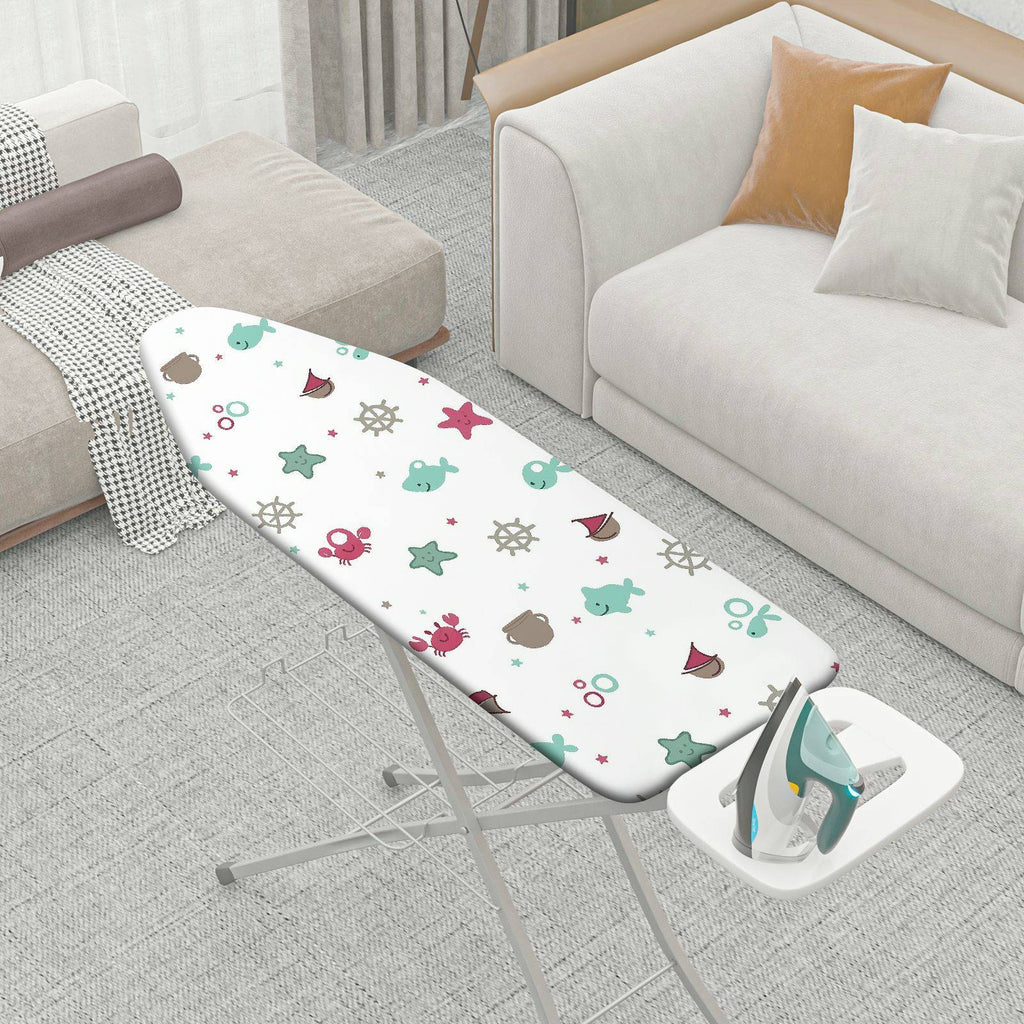 1-Piece Nautical Sea Creatures Starfish  Ironing Board Cover, Universal Size, Without Board